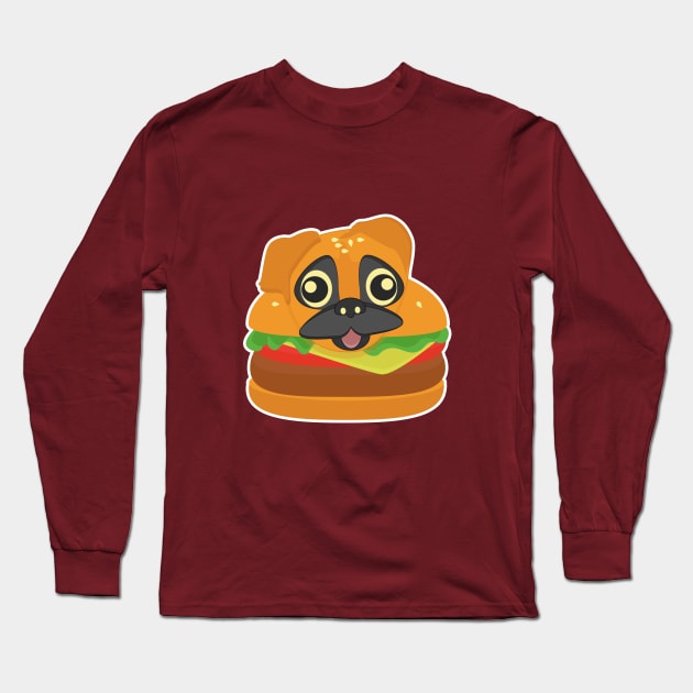 Pug Burger- simple Long Sleeve T-Shirt by vixfx